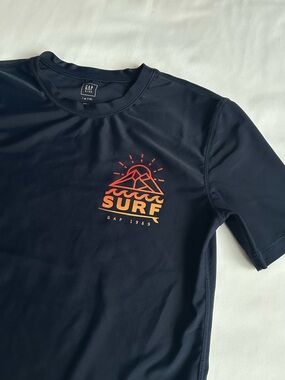 GAP Kids Boys Swim Shirt/Rashguard Short Sleeve T-Shirt - Navy, Orange
